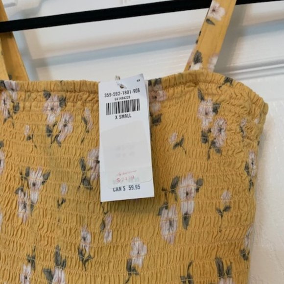 Hollister HI-LOW SMOCKED MIDI Dress XS - Picture 3 of 3